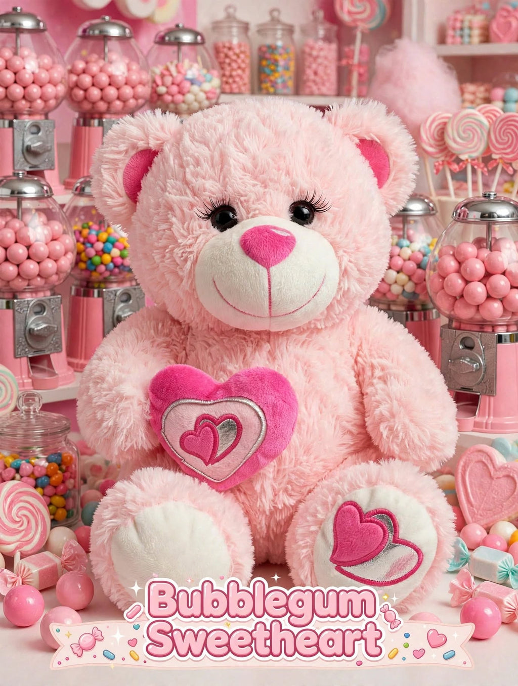 Bubblegum Sweetheart Teddy