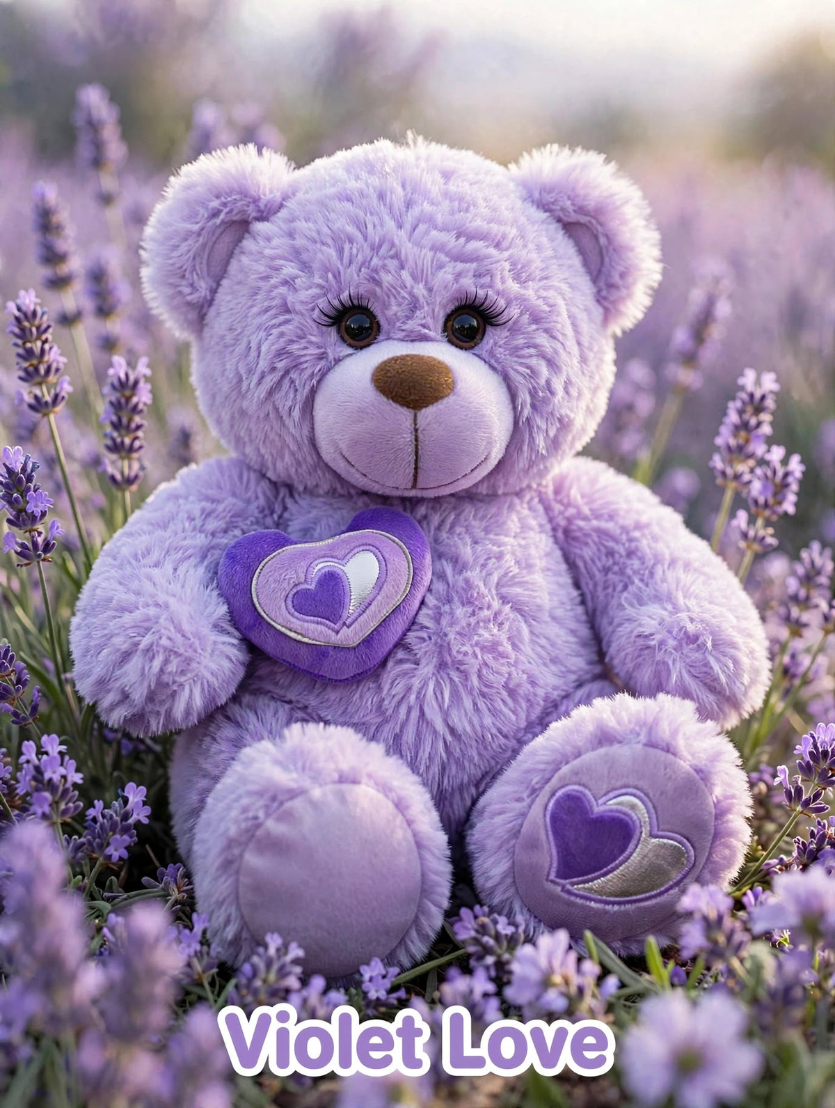 Violet Love Teddy