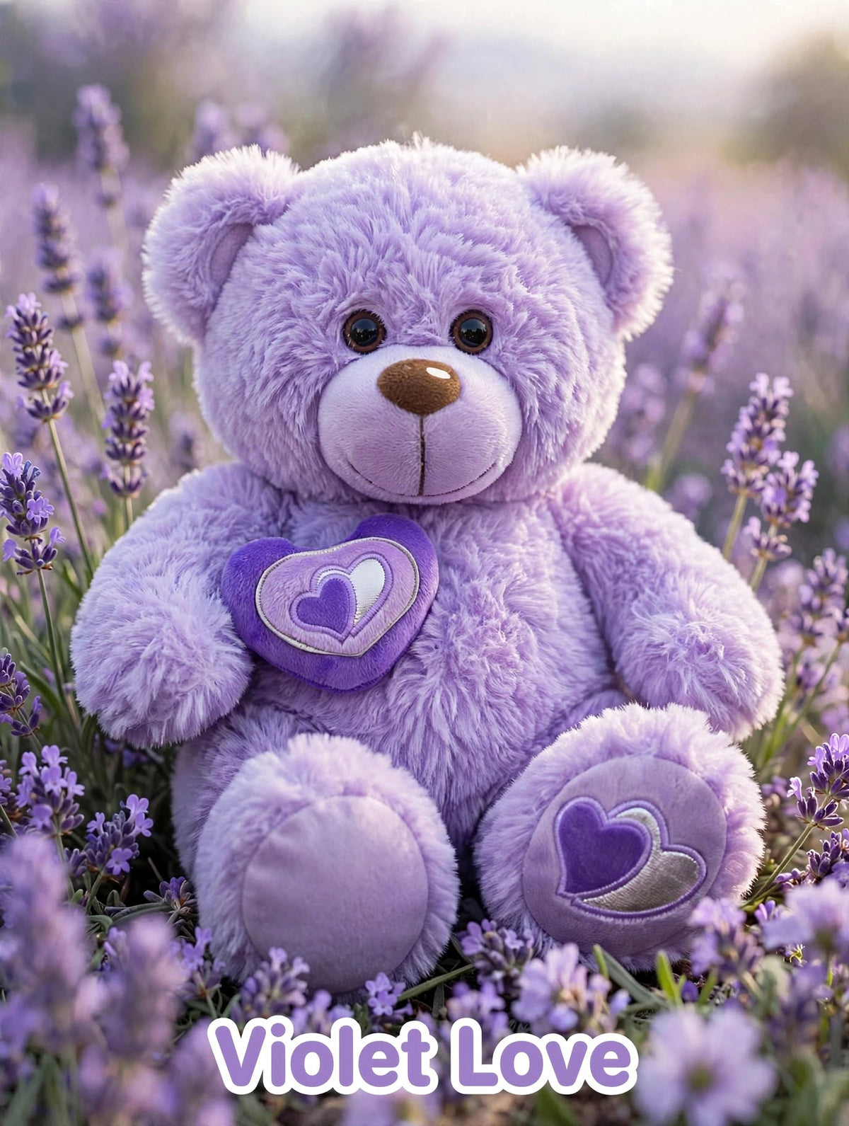 Violet Love Teddy