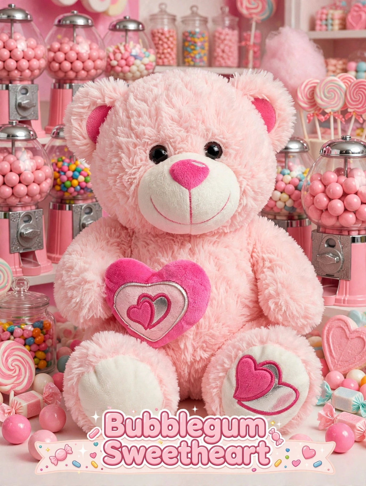 Bubblegum Sweetheart Teddy